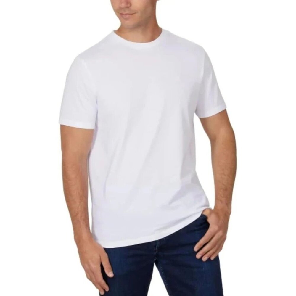 Calvin Klein Men's XXL White Crew Neck T-Shirt 100% Cotton a2385